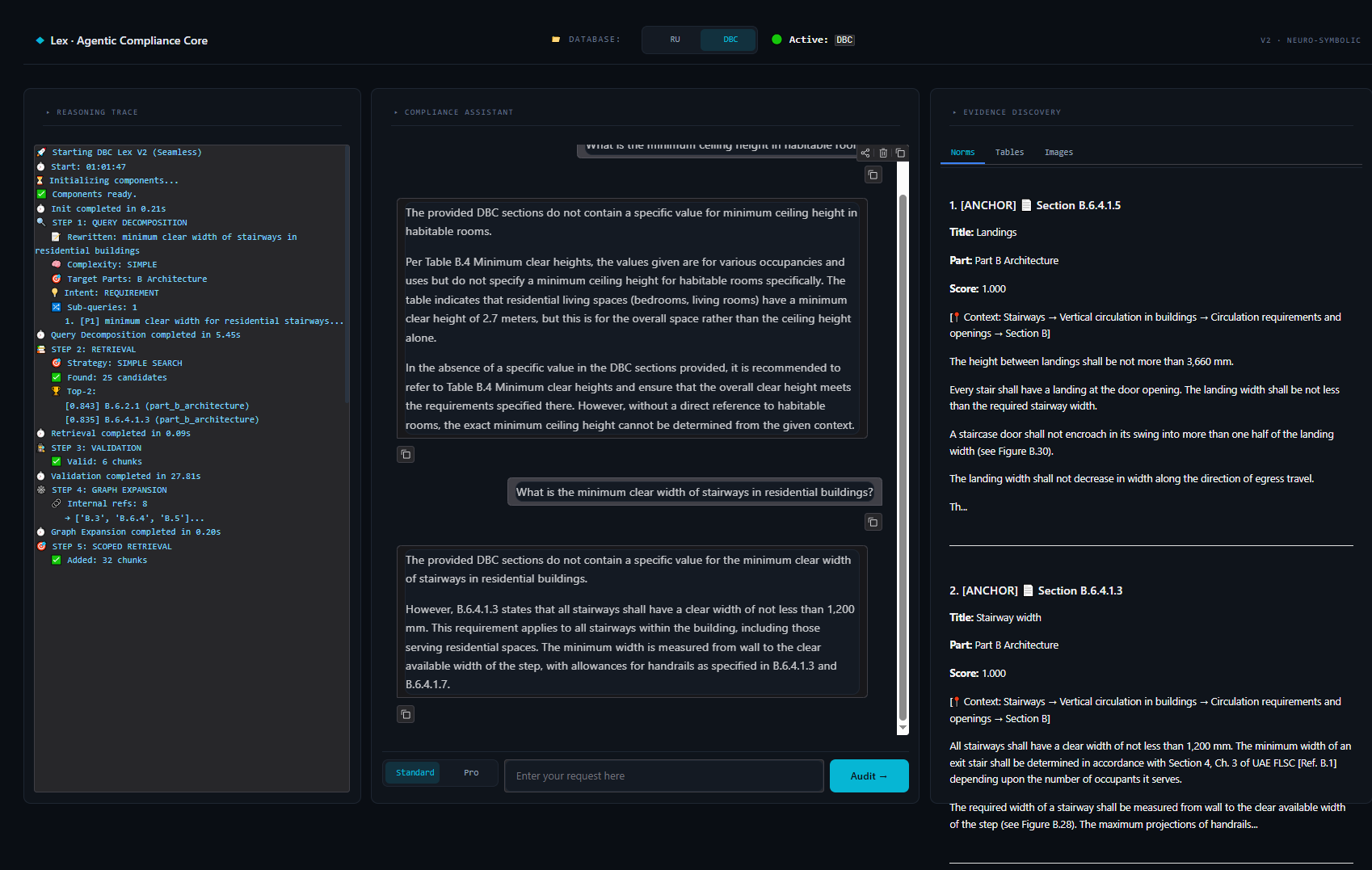 Product screenshot — Dubai Building Code session